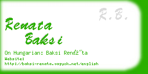 renata baksi business card